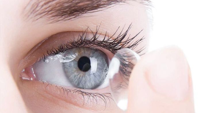 The optical method of vision correction is to wear contact lenses. 